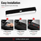 Toyota RAV4 armrest box trim strip with carbon fiber pattern and center slot