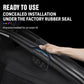 Concealed trunk side hook set under the factory rubber seal