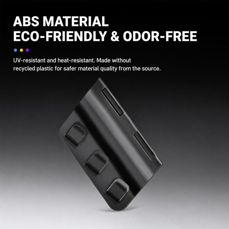 ABS trunk side hook with textured surface and integrated mounting tabs