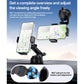 Car phone mount with clamp cradle and swivel ball joint on suction base, black