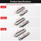Stainless steel recessed flush pull handles with size measurements