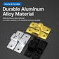 Set of durable aluminum alloy rotating latch locks in black, white, and gold