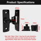 Black latch lock product specifications diagram with dimension markers