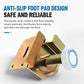 Adjustable leveling foot with anti-slip plastic base pad and threaded screw rod