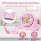 Pink electric clay bead spinner with clear bowl and rainbow beading cord