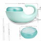 Mint-green handheld electric bead spinner with round bowl lid and detachable power cable