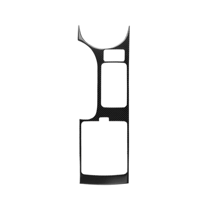 Carbon fiber dashboard trim sticker panel frame with two rectangular cutouts