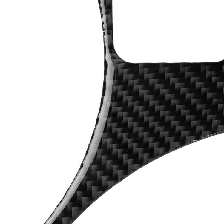 Carbon fiber console trim sticker curved piece with glossy weave texture