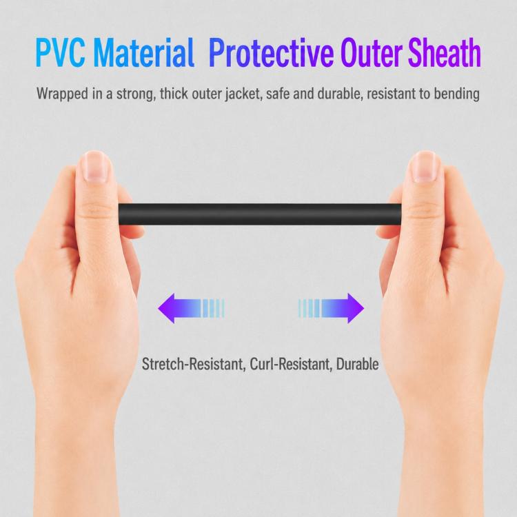 Motorcycle USB charger cable with protective PVC outer sheath, stretch-resistant