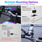 Motorcycle USB charger mount with screw, 3M adhesive, and bracket mounting options