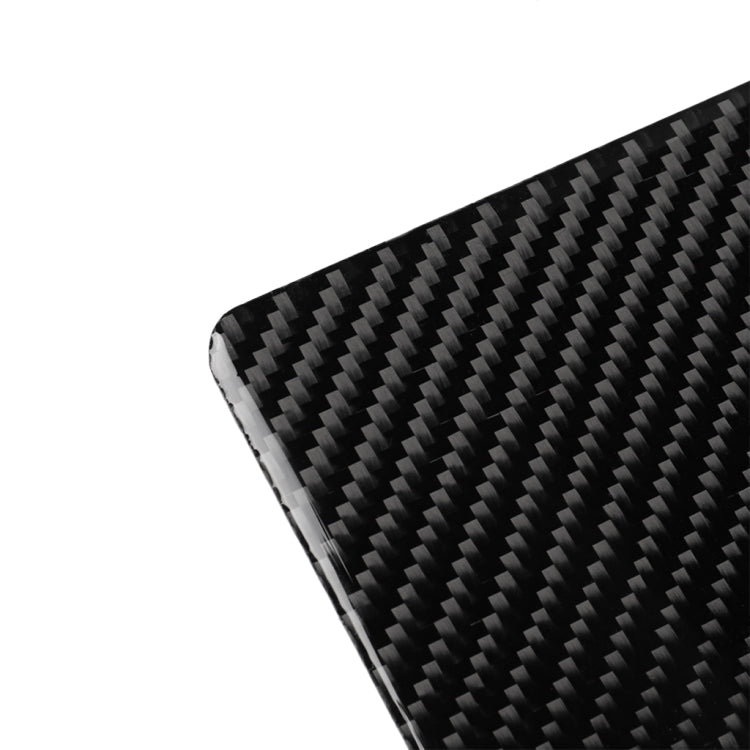 Carbon fiber corner trim sticker, glossy weave texture on curved edge