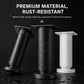 Rust-resistant black and white support legs with mounting plates and round bases