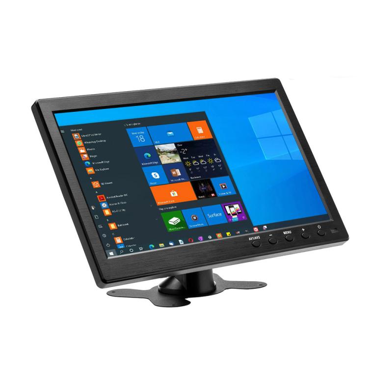 10.1-inch reversing camera display monitor with black frame and touchscreen stand