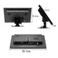 Reversing camera display monitor with size measurements, 25.3 cm length and stand base