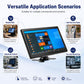 10.1-inch touchscreen display monitor with stand and front control buttons