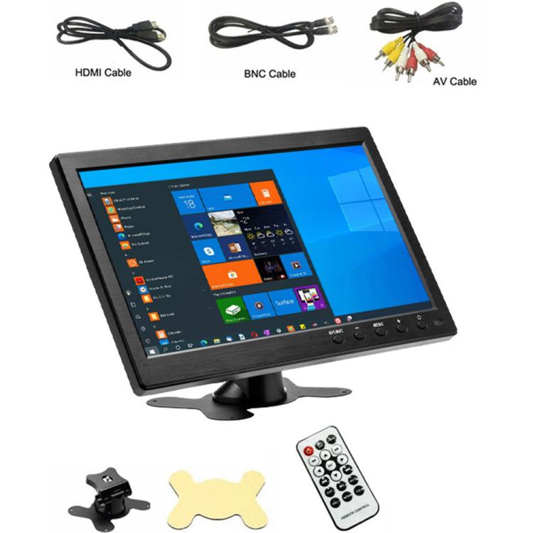 Reversing camera display kit with cables and remote, 10.1-inch touchscreen monitor