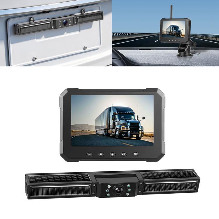 Wireless digital backup camera display and rear camera module with mounting bracket