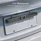 Waterproof rear backup camera module with rain droplets on camera bar