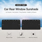 Two black rear window sunshades with suction-cup dots along the top border