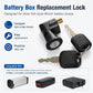 Battery box replacement lock kit with black key housing and two keys