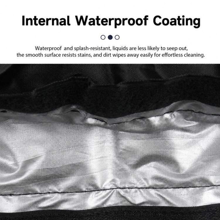 Waterproof coated black and silver helmet bag fabric close-up with seam