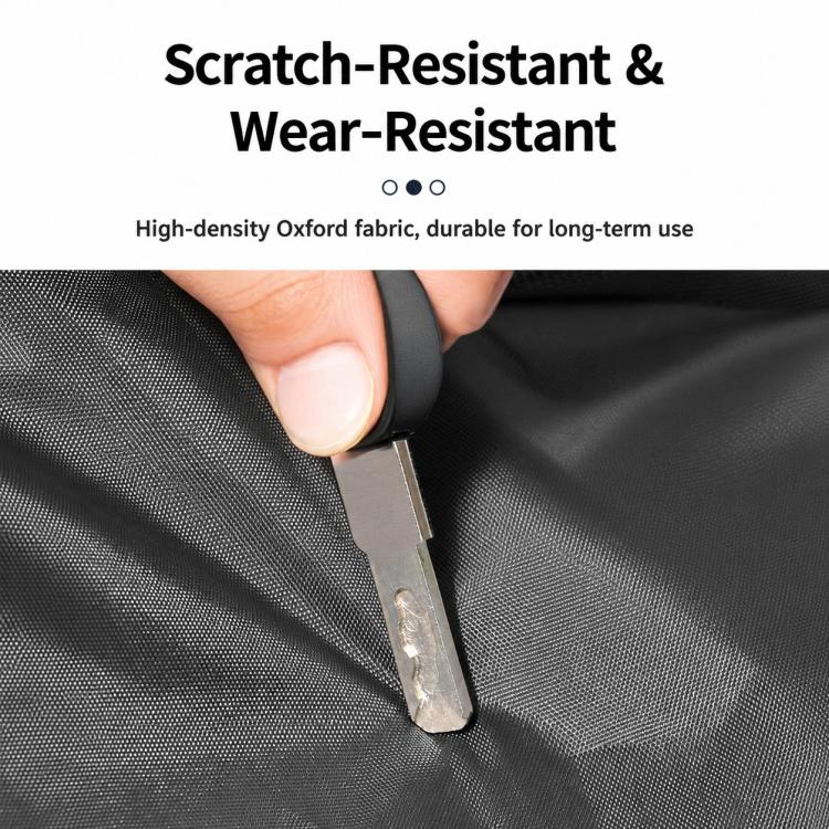Black oxford helmet bag fabric with key pressing through material test