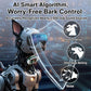 Black anti-bark collar receiver with AI sound-sensing ports and rugged housing