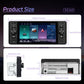 Single DIN 5-inch Android car stereo head unit with size dimension diagram