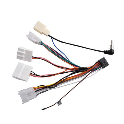 Universal car wiring harness for Android head unit, with multi-color connectors