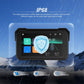 5-inch motorcycle navigation display with shield overlay icon on bright screen