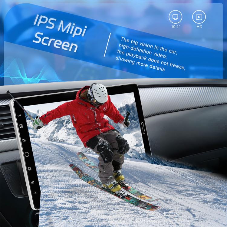 10.1-inch car MP5 player touchscreen showing scenic driving display