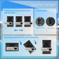 Single DIN MP5 car stereo with moveable 10.1-inch touchscreen for portrait and landscape