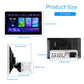 10.1-inch single-DIN car stereo product size diagram with rear mounting view