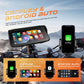 Motorcycle wireless CarPlay and Android Auto display screen with app icons