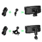 Motorcycle display screen mount kit with bracket and handlebar clamp parts