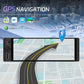 6.28-inch single-DIN car stereo touchscreen with navigation map view
