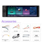 6.28-inch single-DIN car stereo accessories, including power, RCA, camera input cable