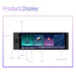 Single-DIN car touchscreen stereo front panel diagram with microphone and control labels