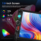 7-inch Dual-DIN car MP5 player head unit with wide touchscreen display