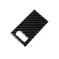 Carbon fiber-look reading light trim sticker, angled view with light opening cutout
