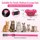 Adjustable pink cat training collar size guide for 8–27 in cat necks