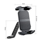 Motorcycle phone navigation holder with rear-view mirror arm and textured phone cradle