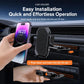 Car phone holder locked in CD slot with hand holding a phone against textured pad