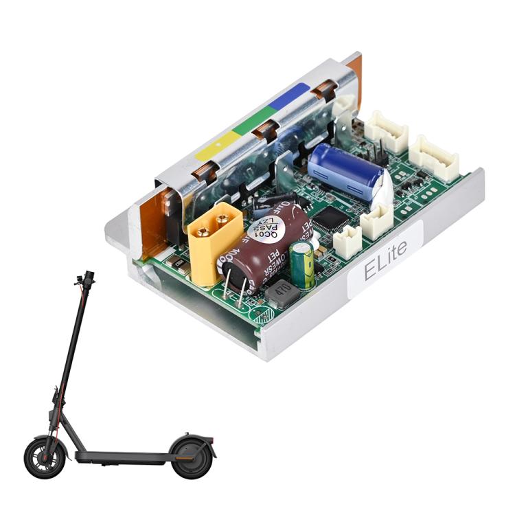 Electric scooter motor controller circuit board with aluminum heat sink and wiring connectors