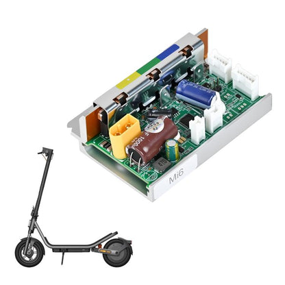 Electric scooter motor controller PCB with heatsink and multi-pin connectors