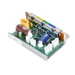 Electric scooter motor controller PCB angled view with terminal headers and capacitors