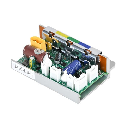 Electric scooter motor controller circuit board with angled header pins