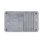Motor controller metal cover plate with heat sink fins and stamped Z9