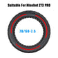 Off-road solid tire for Ninebot ZT3 Pro, size 70/60-7.5, red trim