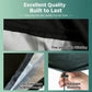 Black 3D printer cover details: fine stitching, silver-coated inner, adjustable drawstring